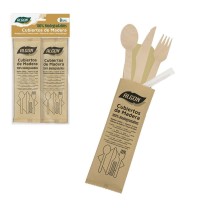 Cutlery Set Algon 45 Pieces Wood (12 Units)