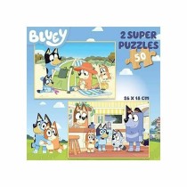 Set mit 2 Puzzeln Bluey Holz 50 Stücke