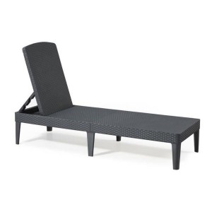 Sun-lounger Allibert Jaipur Dark grey 187 x 58 x 29 cm