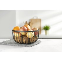 Fruit Bowl Confortime Rustic Black 25 x 25 x 13 cm 390 cm (12 Units)