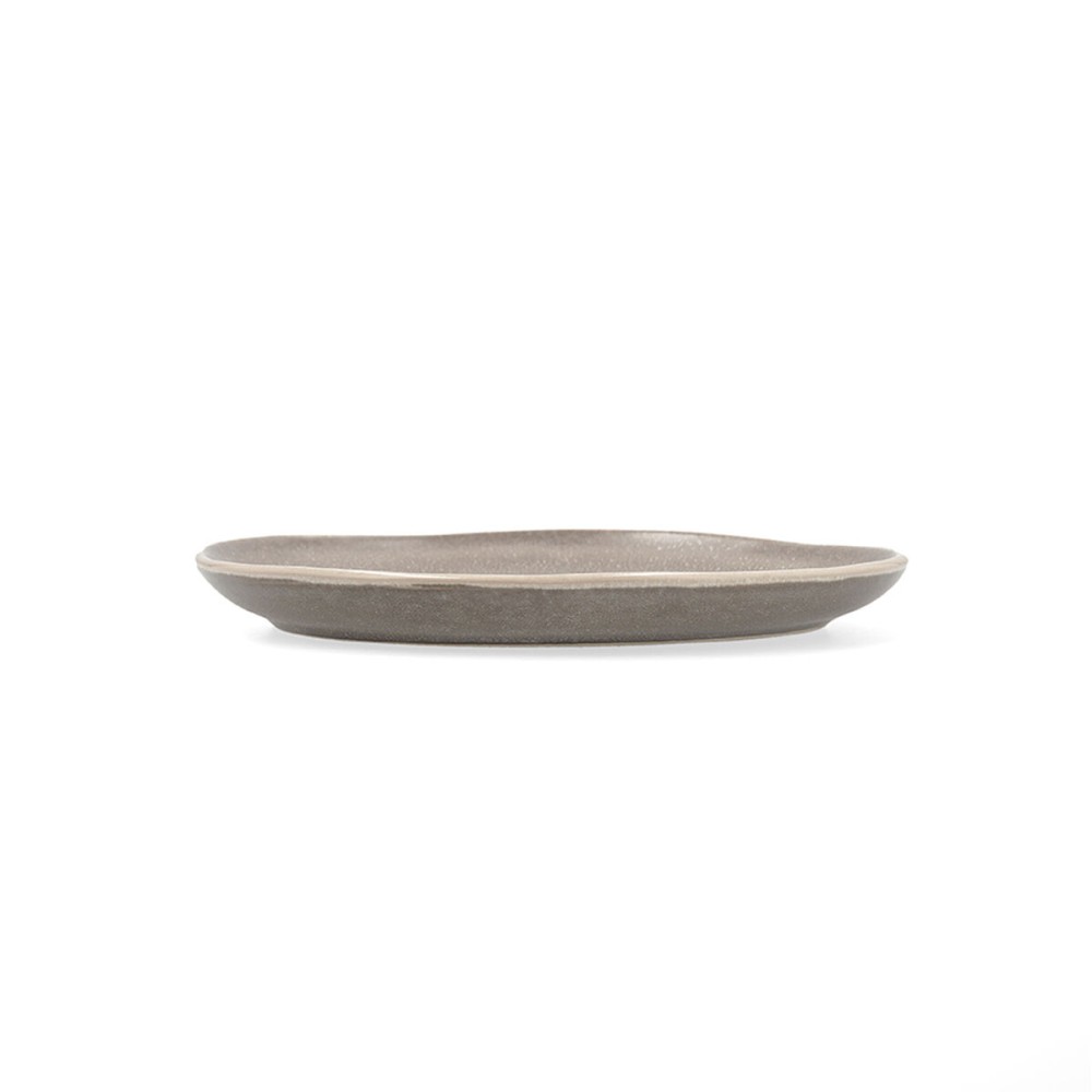 Assiette plate Bidasoa Gio Irrégulier 20 cm Céramique Gris (6 Unités)