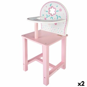 Hochstuhl Woomax 25 x 55 x 20 cm Puppen Weiß Rosa 2 Stück