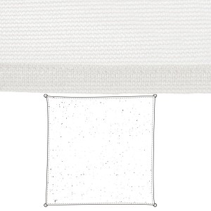 Voiles d'ombrage Auvent 5 x 5 m Blanc Polyéthylène 300 x 300 x 0,5 cm