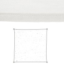 Voiles d'ombrage Auvent 3 x 3 m Blanc Polyéthylène 300 x 300 x 0,5 cm