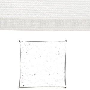 Voiles d'ombrage Auvent 3 x 3 m Blanc Polyéthylène 300 x 300 x 0,5 cm