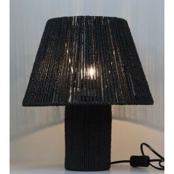 Lampe de bureau Romimex Noir Corde 22 x 36 x 22 cm