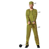 Costume for Adults Yellow Male Prisoner