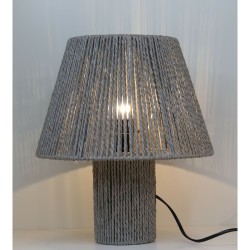 Lampe de bureau Romimex Noir Gris Corde 22 x 36 x 22 cm