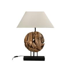 Lampe de bureau Romimex Naturel bois de teck 30 x 45 x 15 cm