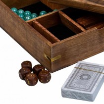 Set de jeux traditionnels Alexandra House Living Marron 23 x 5 x 23 cm 5 en 1