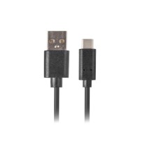 USB A to USB-C Cable Lanberg CA-USBO-31CU-0018-BK Black 1,8 m (1 Unit)