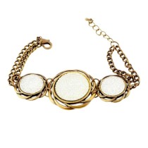 Ladies'Bracelet Cristian Lay 437080 White Steel Golden (19 cm)