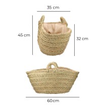 Firewood Basket EDM Esparto grass Oval 60 x 45 x 35 cm