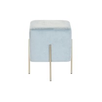 Repose-pied DKD Home Decor Doré Métal Bleu ciel (34 x 34 x 40 cm)