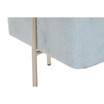 Footrest DKD Home Decor Golden Metal Sky blue (34 x 34 x 40 cm)