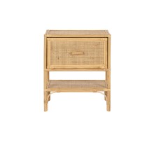 Nachttisch Home ESPRIT Braun Rattan 47 x 30 x 55 cm