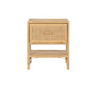 Nachttisch Home ESPRIT Braun Rattan 47 x 30 x 55 cm