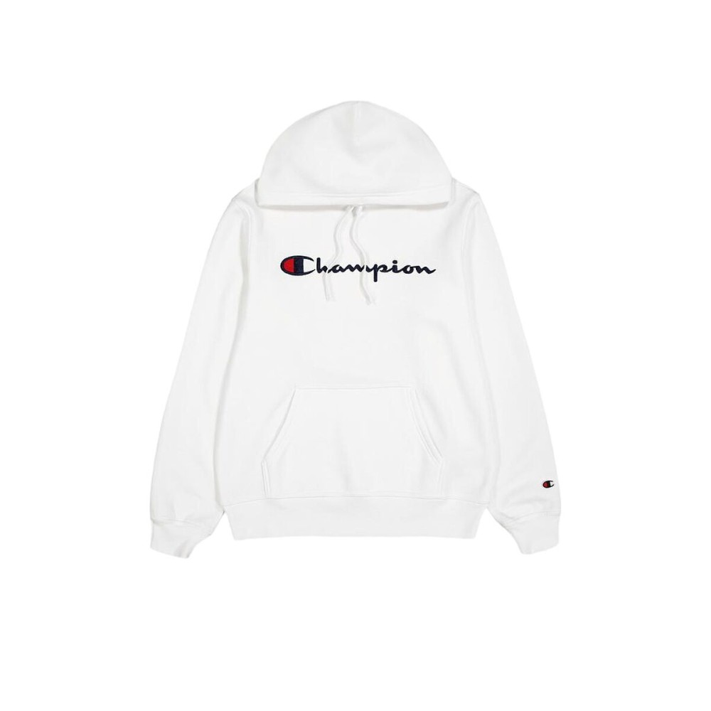 Herren Sweater mit Kapuze Champion HOODED SWEATSHIRT 220253 WHT Weiß