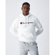 Herren Sweater mit Kapuze Champion HOODED SWEATSHIRT 220253 WHT Weiß