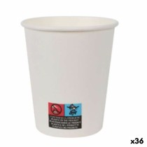 Set de Verres Algon Carton Produits à usage unique Blanc 250 ml 36 Unités (15 Pièces)