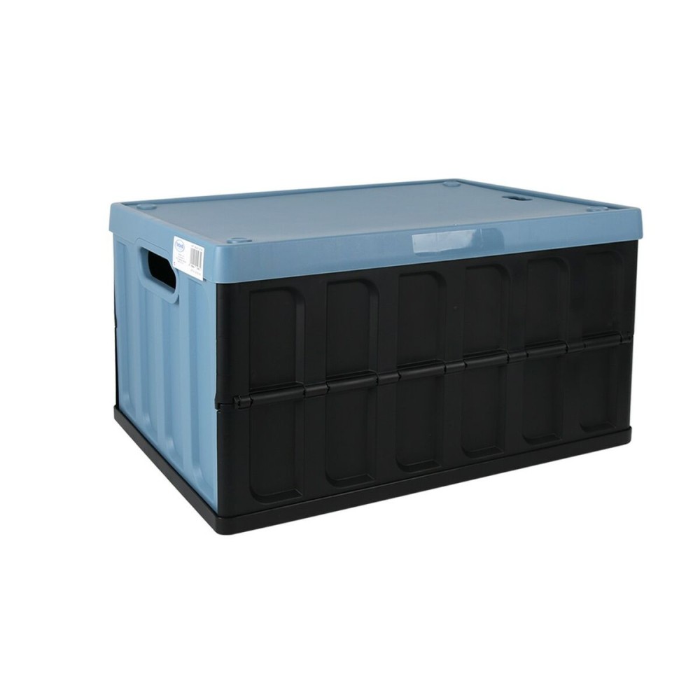 Folding box Tontarelli Plastic 62 L Blue Black Board 59,5 x 39 x 31,5 cm (6 Units)