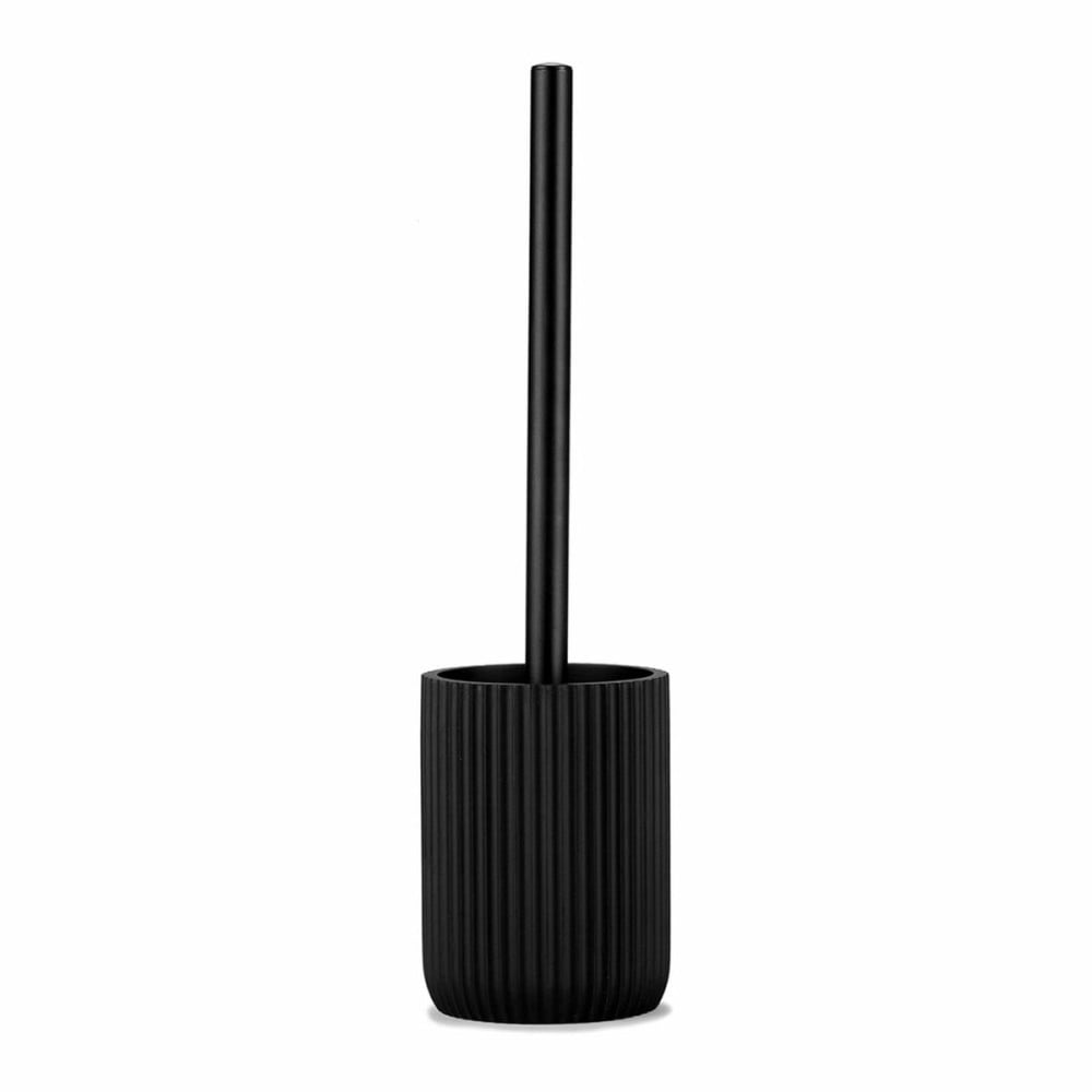 Brosse de salle de wc Andrea House Mat Noir Résine (Ø 9,5 x 36 cm)