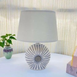 Lampe de bureau Romimex Bleu Gris Céramique 15 x 33 x 8 cm