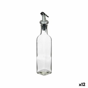 Cruet Vivalto YHP-F0421A/DH12 Transparent Glass Steel 250 ml 5 x 24,5 x 5 cm (12 Units)