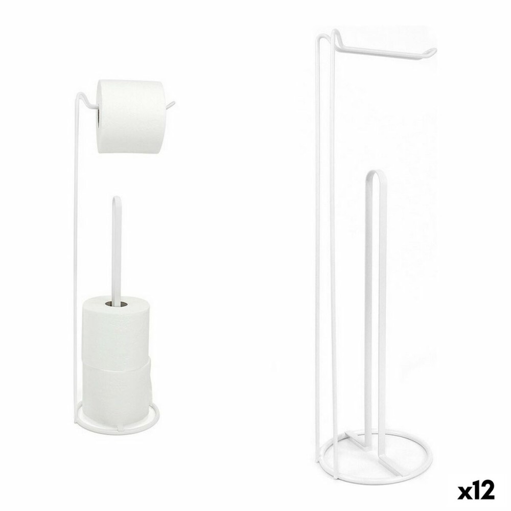 Porte-rouleaux pour Papier Toilette Confortime Blanc 15 x 15 x 54 cm (12 Unités)