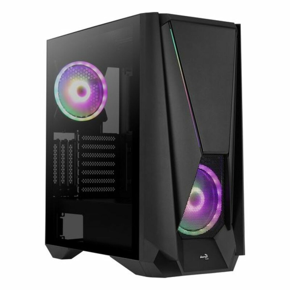 ATX Semi-Tower Gehäuse Aerocool VISORBK LED RGB Schwarz