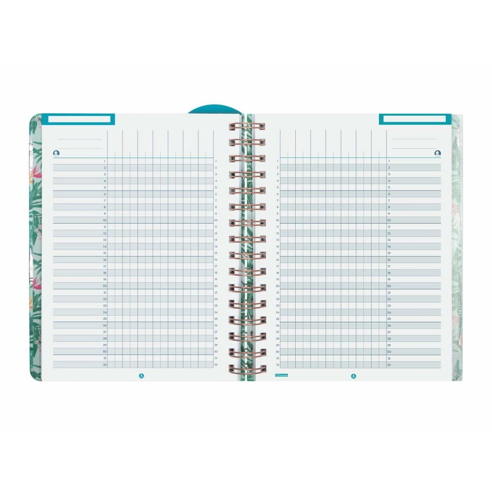 Agenda Finocam Tropic Multicouleur quarto 15,5 x 21,2 cm 2024-2025 Enseignant