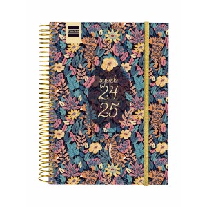 Agenda Finocam Tiger Multicouleur quarto 15,5 x 21,2 cm 2024-2025