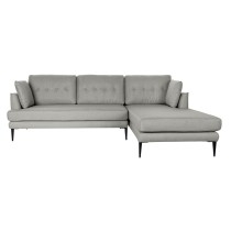 Chaise Longue Sofa DKD Home Decor Grey Polyester Metal (240 x 160 x 85 cm)