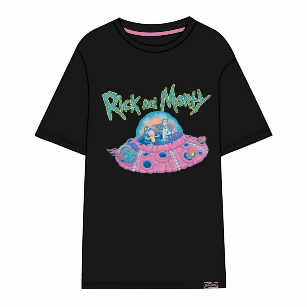 T-shirt à manches courtes unisex Rick and Morty Noir