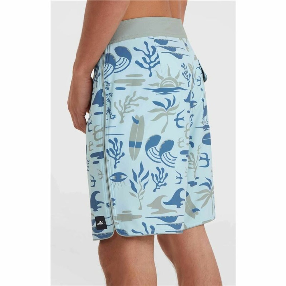 Herren Badehose O'Neill Hyperfreak Mysto Scallop 19'' Blau