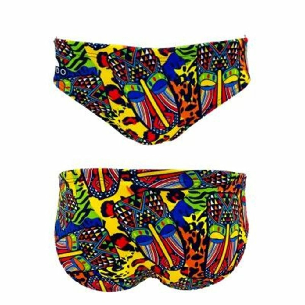 Herren-Slip Turbo Africa Skin Gelb Bunt