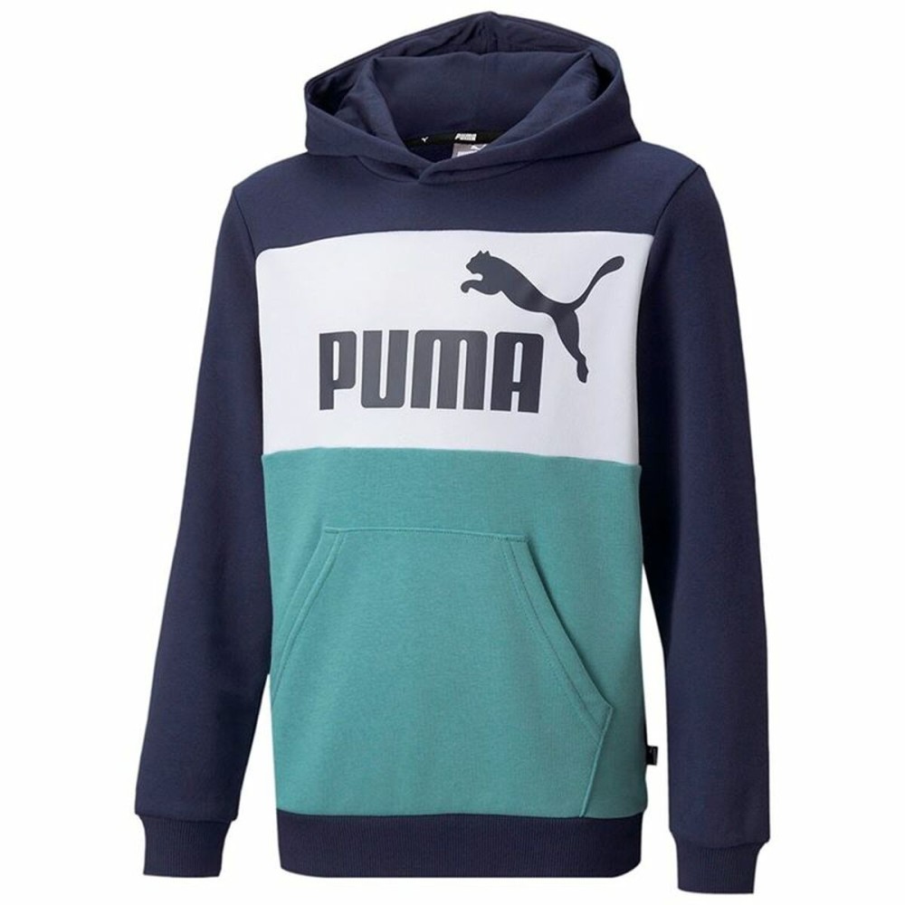 Jungen Sweater mit Kapuze Puma Essential Colorblock Dunkelblau