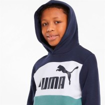 Jungen Sweater mit Kapuze Puma Essential Colorblock Dunkelblau