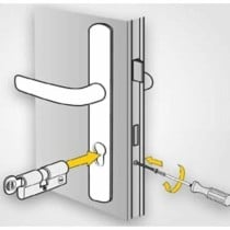 Cylindre de sécurité Yale YC2100 40 x 50 mm Laiton