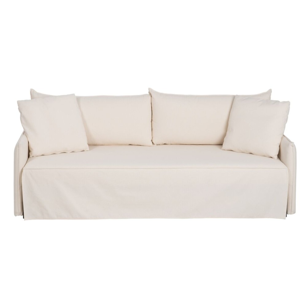 Schlafsofa 200 x 94 x 86 cm synthetische Stoffe Creme