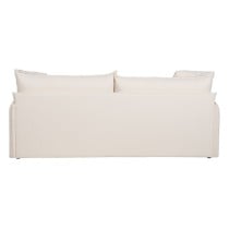 Canapé Convertible 200 x 94 x 86 cm Tissu Synthétique Crème