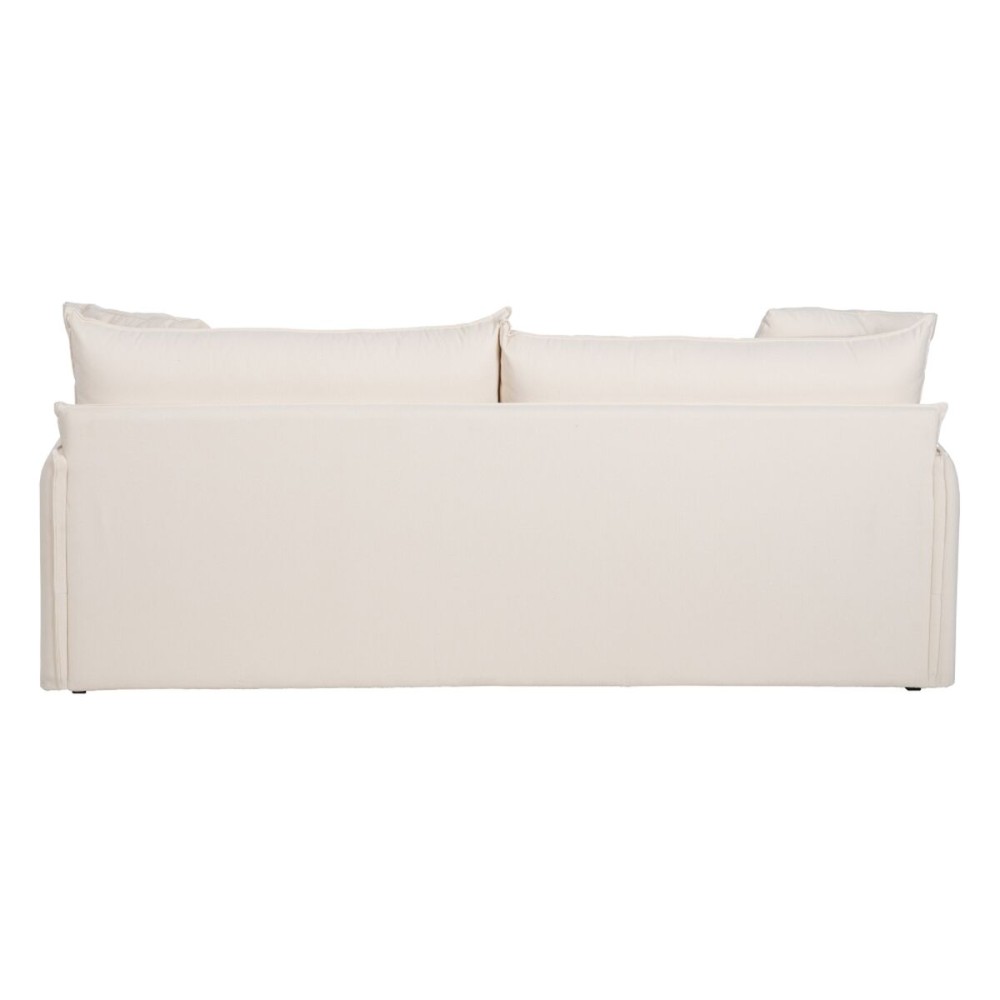 Canapé Convertible 200 x 94 x 86 cm Tissu Synthétique Crème