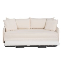 Schlafsofa 200 x 94 x 86 cm synthetische Stoffe Creme