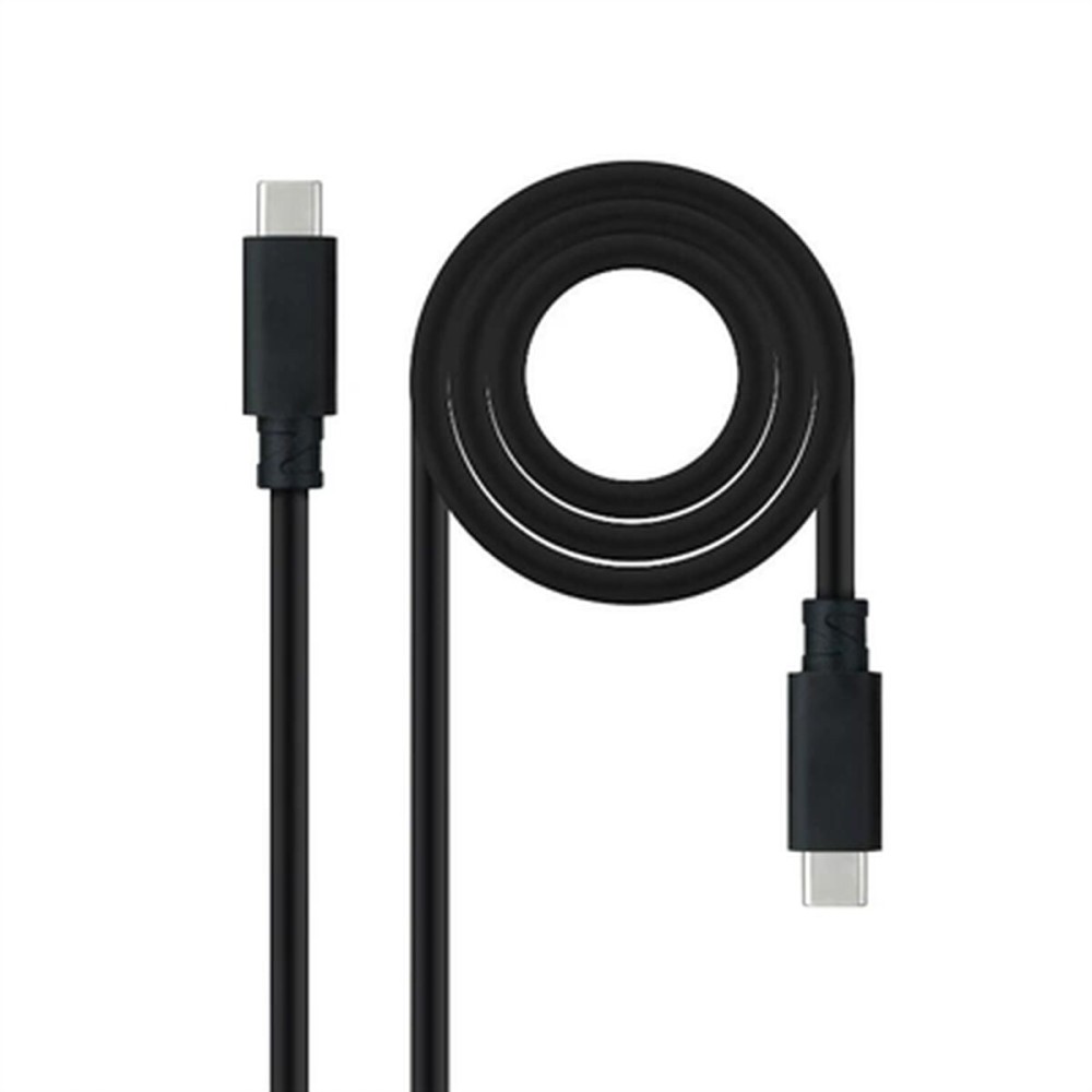 USB-C-Kabel NANOCABLE 10.01.4102 Schwarz 2 m (1 Stück)