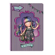 Notebook Gorjuss Up and away Purple A4