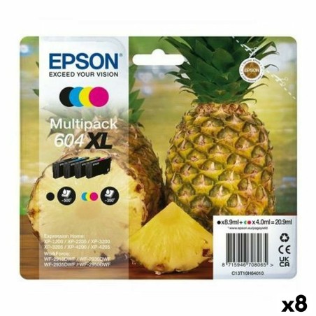 Original Tintenpatrone Epson XP-2200 WF-2910DWF 604XL Schwarz/Zyanblau/Magenta/Gelb (8 Stück)