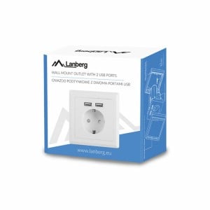 Netzstecker Lanberg AC-WS01-USB2-F