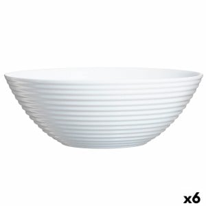 Salad Bowl Luminarc Harena White Glass (Ø 27,3 cm) (6 Units)