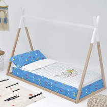 Quilt Cover without Filling HappyFriday Le Petit Prince Navire Multicolour 105 x 200 cm