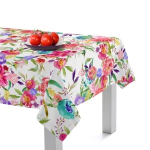 Tischdecke HappyFriday Pink bloom Bunt 150 x 150 cm